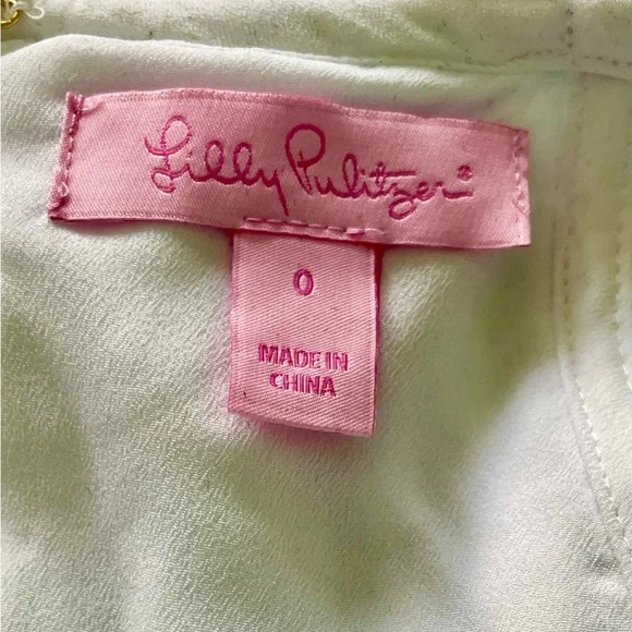 Lilly Pulitzer Jaqueline shift dress in Resort White with gold - Picture 10 of 10